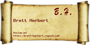 Brett Herbert névjegykártya